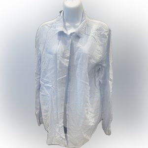 Blue stripe button down L